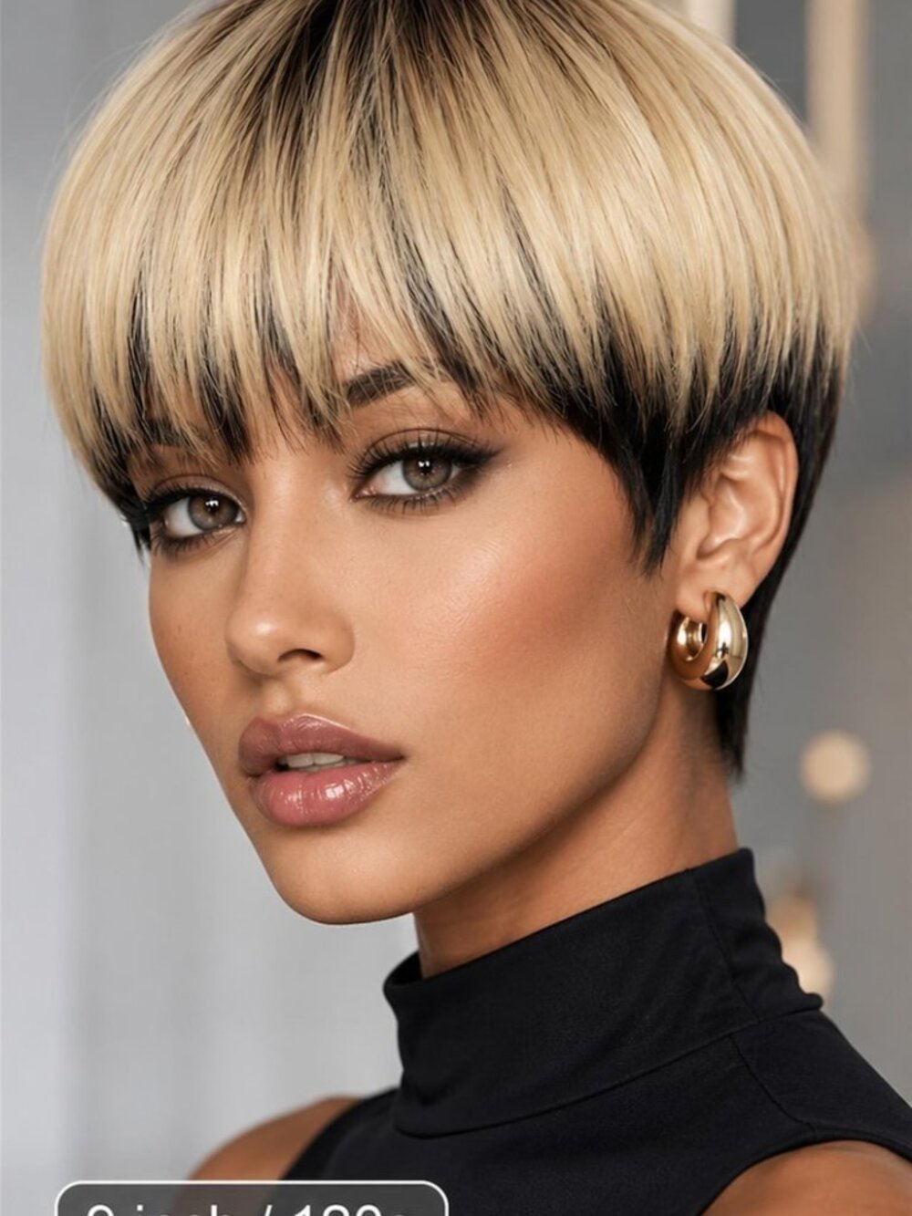 Blonde Dark Brown Beauty Full Wig